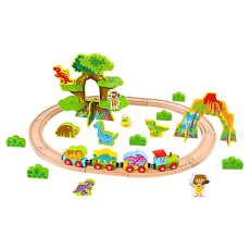 Wooden Dino Magnetic Train Set